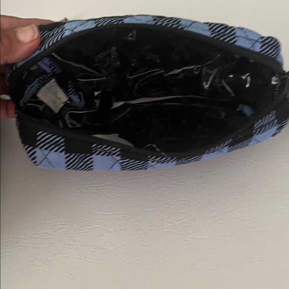Vera Bradley Black and Blue Striped Pouch - Picture 5 of 7